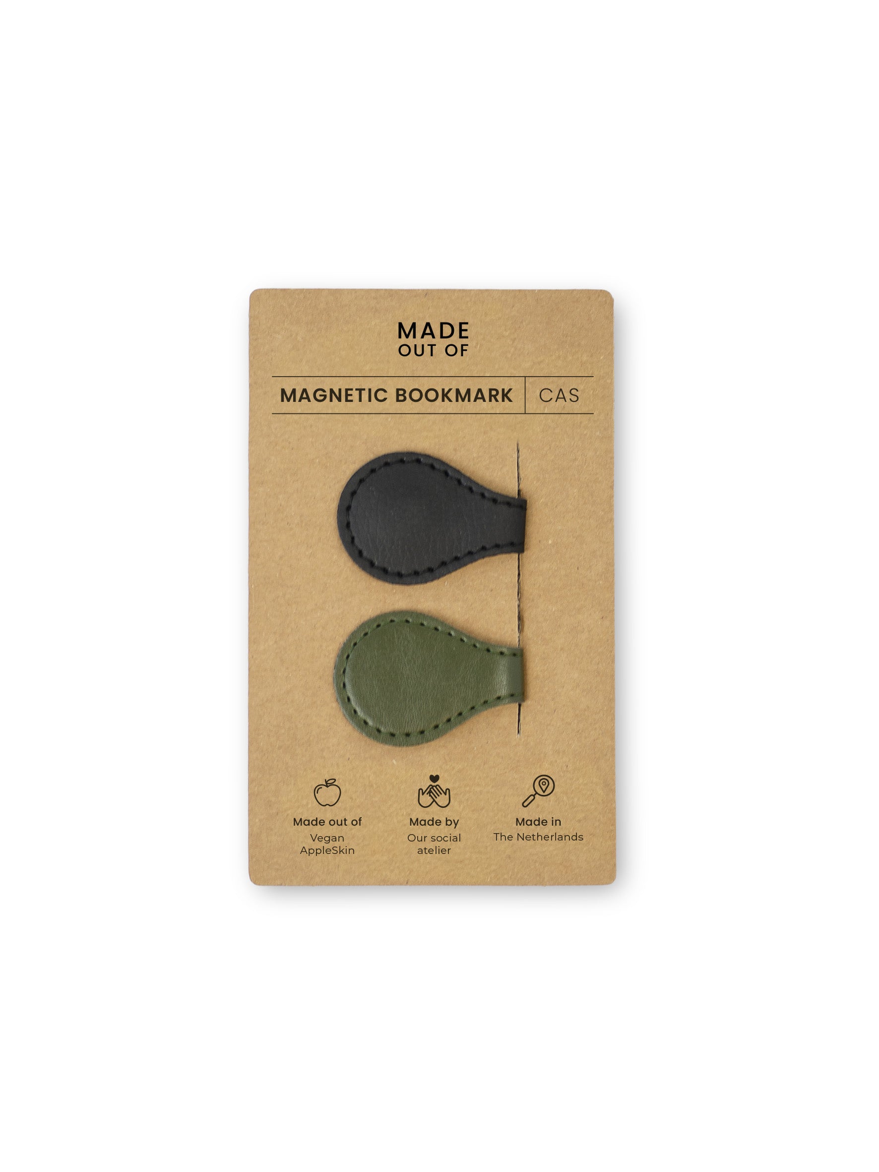 Magnetische boekenleggers CAS – Zwart/Groen
