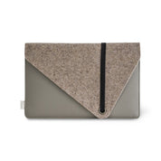 Officeset Laptophoes en kabeltasje recycled wolvilt-taupe