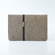 Officeset Laptophoes en kabeltasje recycled wolvilt-taupe