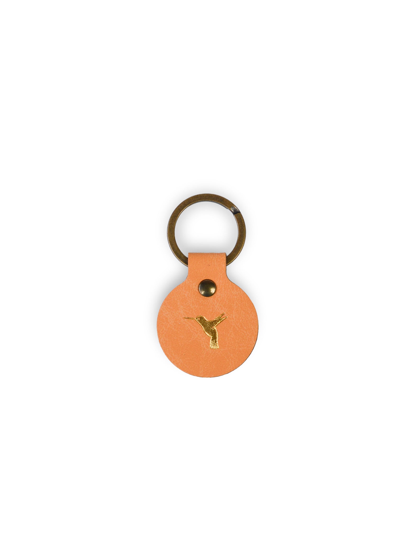 Sleutelhanger BIRD van gerecycled leerafval-blond bruin