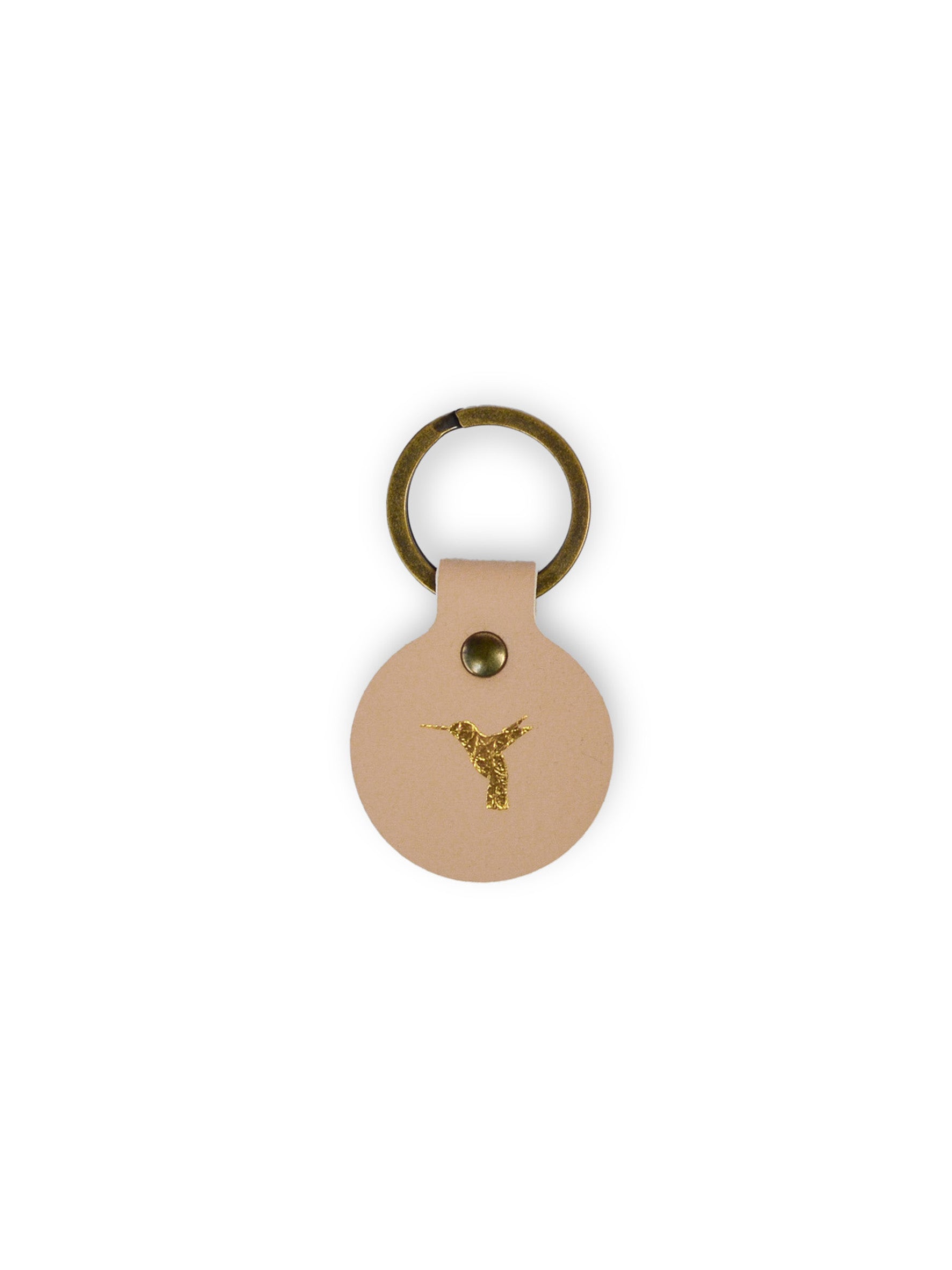 Sleutelhanger BIRD van vegan appelleer-beige