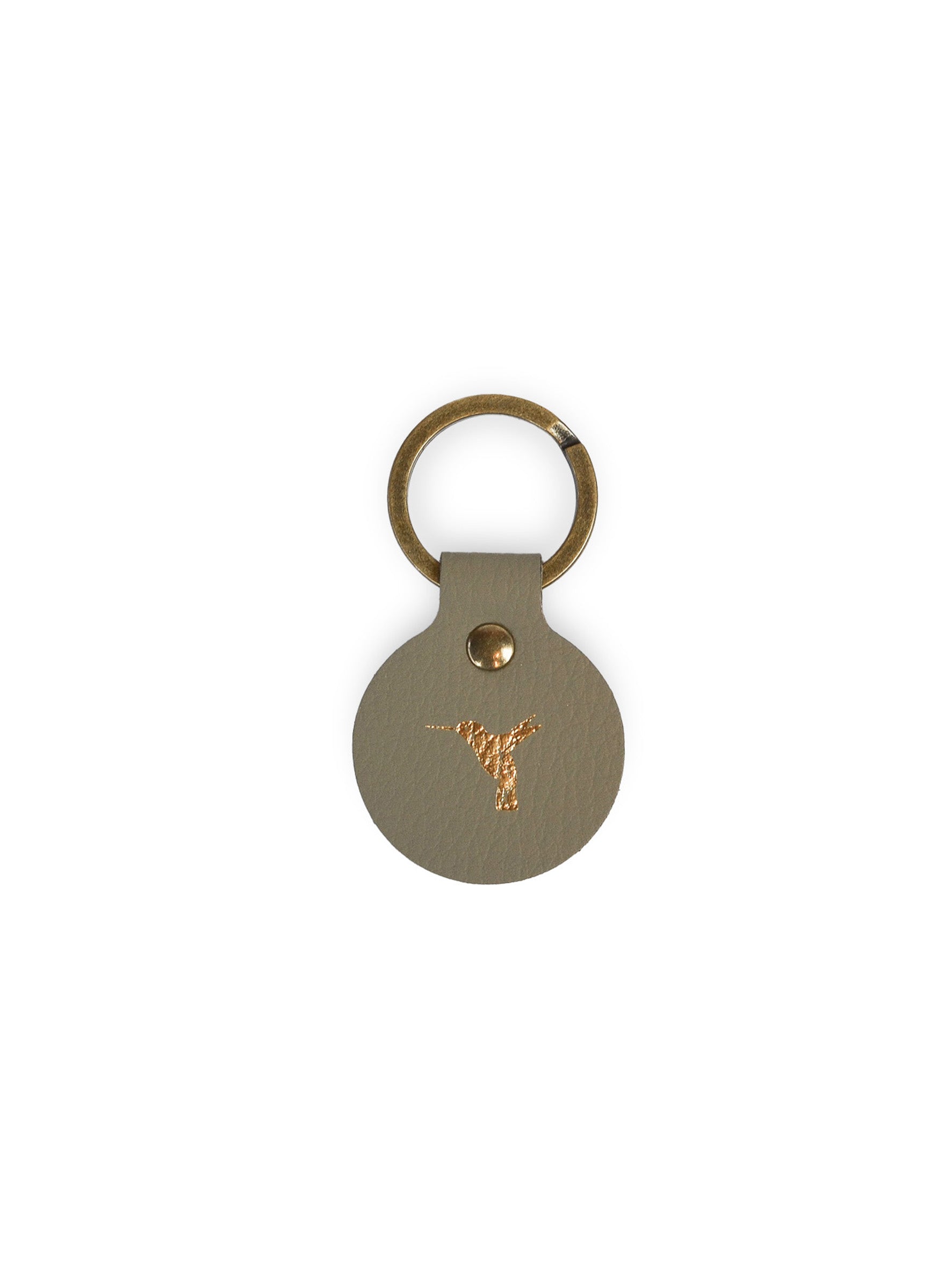 Sleutelhanger BIRD van vegan appelleer-taupe