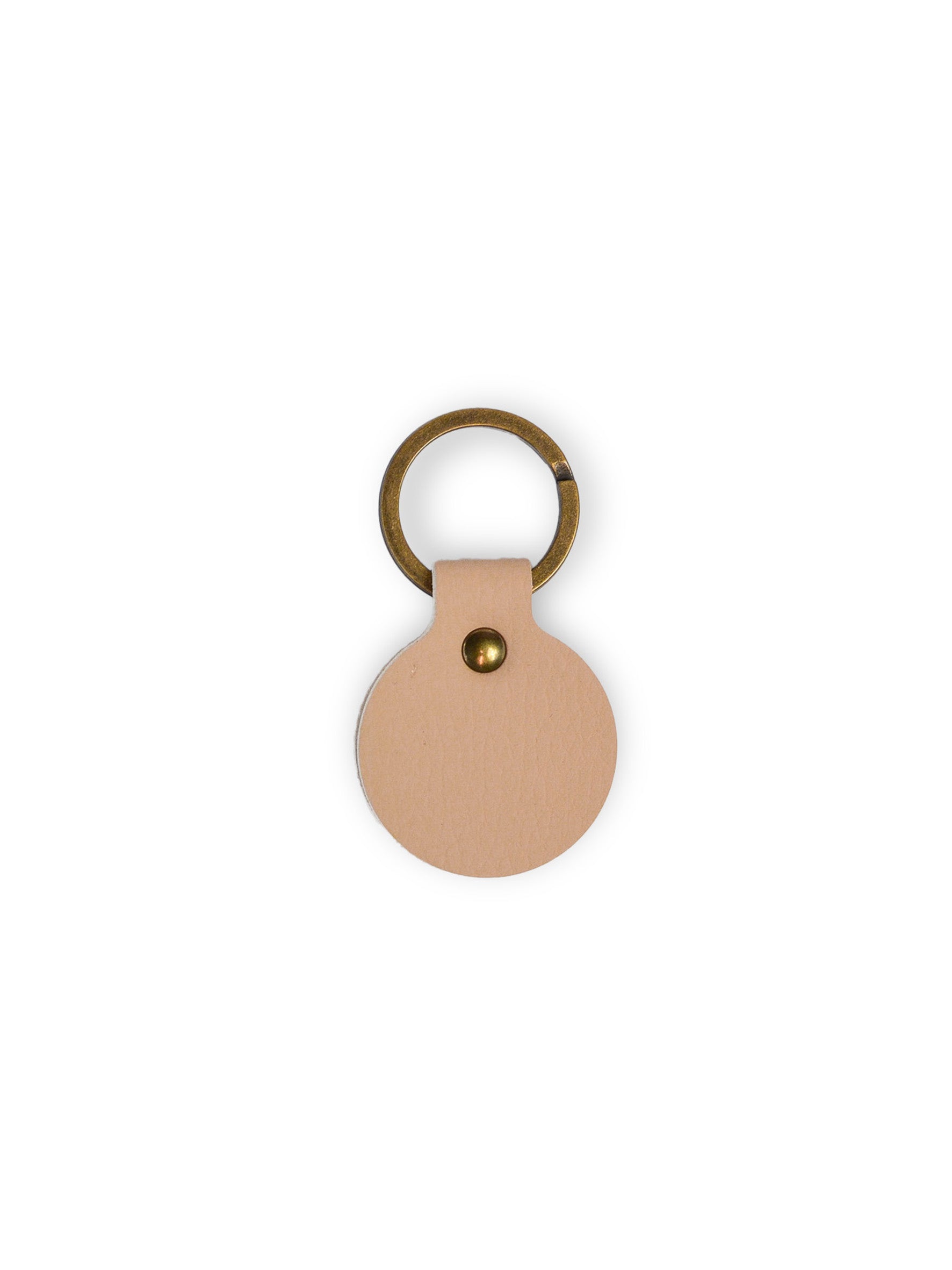 Sleutelhanger CIRCL van vegan appelleer-beige