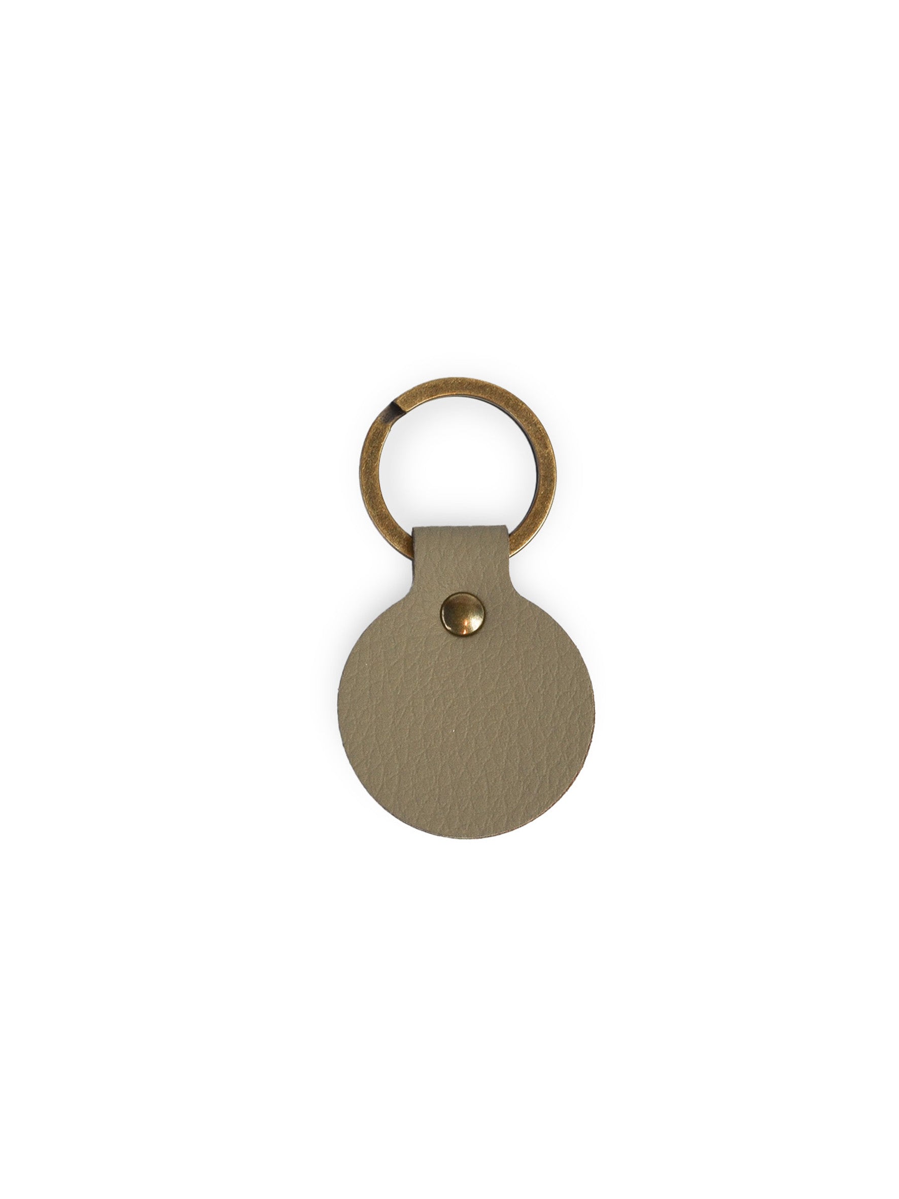 Sleutelhanger CIRCL van vegan appelleer-taupe