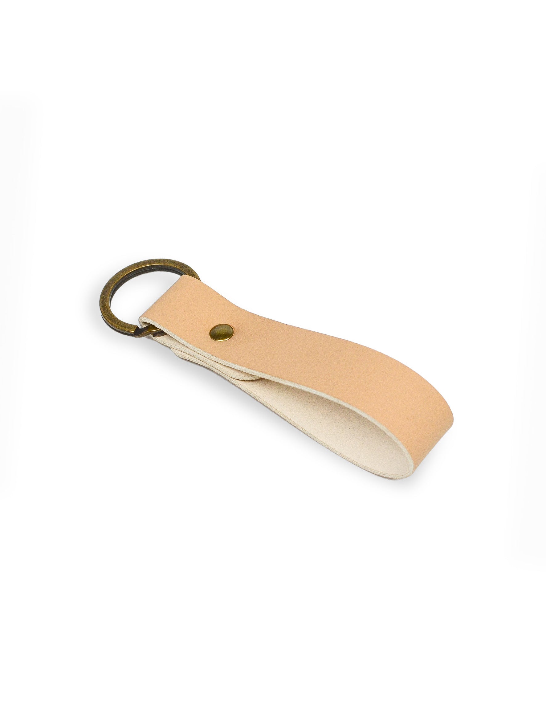 Sleutelhanger GO van vegan appelleer-beige