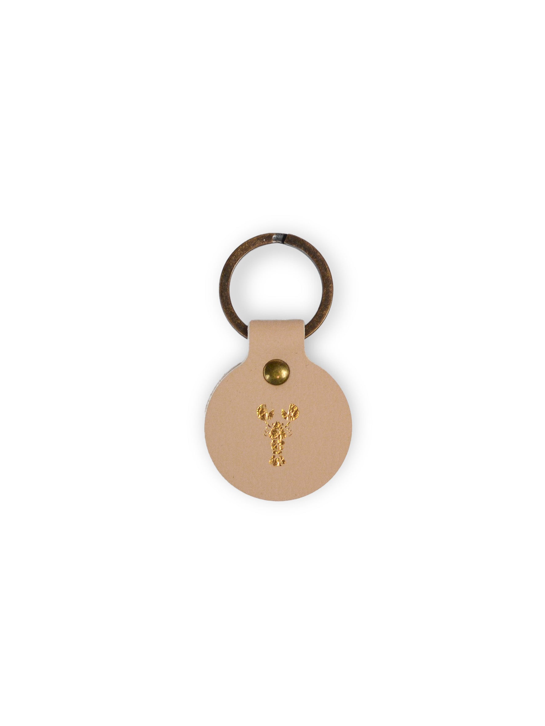 Sleutelhanger LOB van vegan appelleer, beige