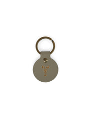 Sleutelhanger LOB van vegan appelleer, taupe