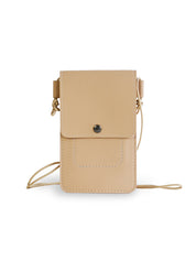 Duurzaam telefoontasje crossbody MOOS van vegan appelleer beige